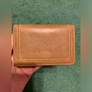 Tan coach leatherware wallet